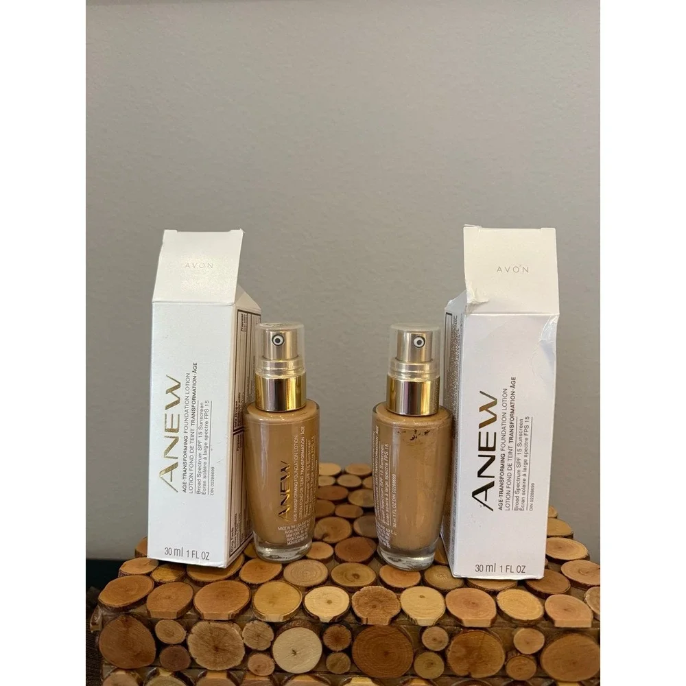 2 Avon Anew Age-Transforming Liquid Foundation lotion PURE BEIGE - EXPIRED